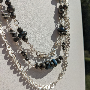Pyrite-Silver-Necklace